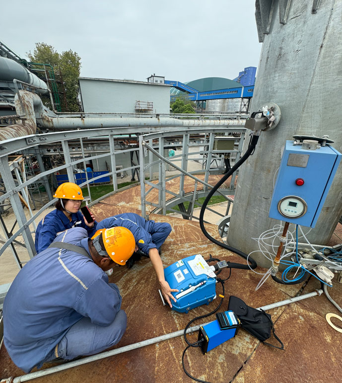 武漢某鋼鐵有限公司非甲烷總烴現(xiàn)場測試
